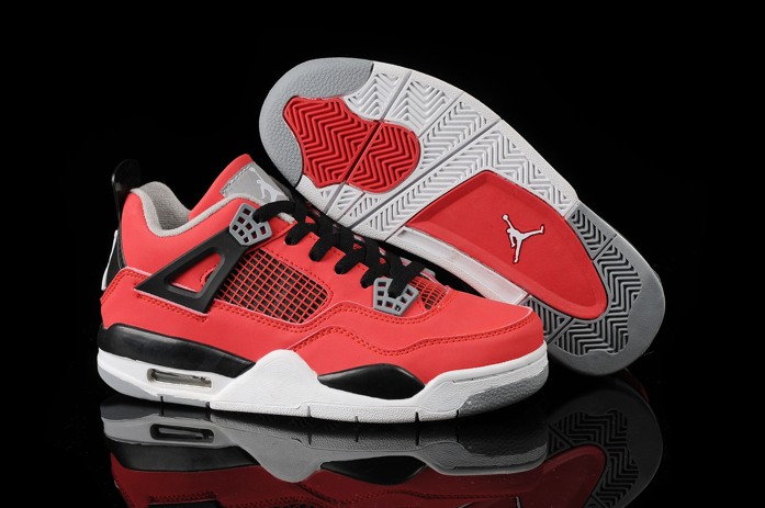 Air Jordan Iv 4 Retro Chaussures Femmes Nouveau-rouge